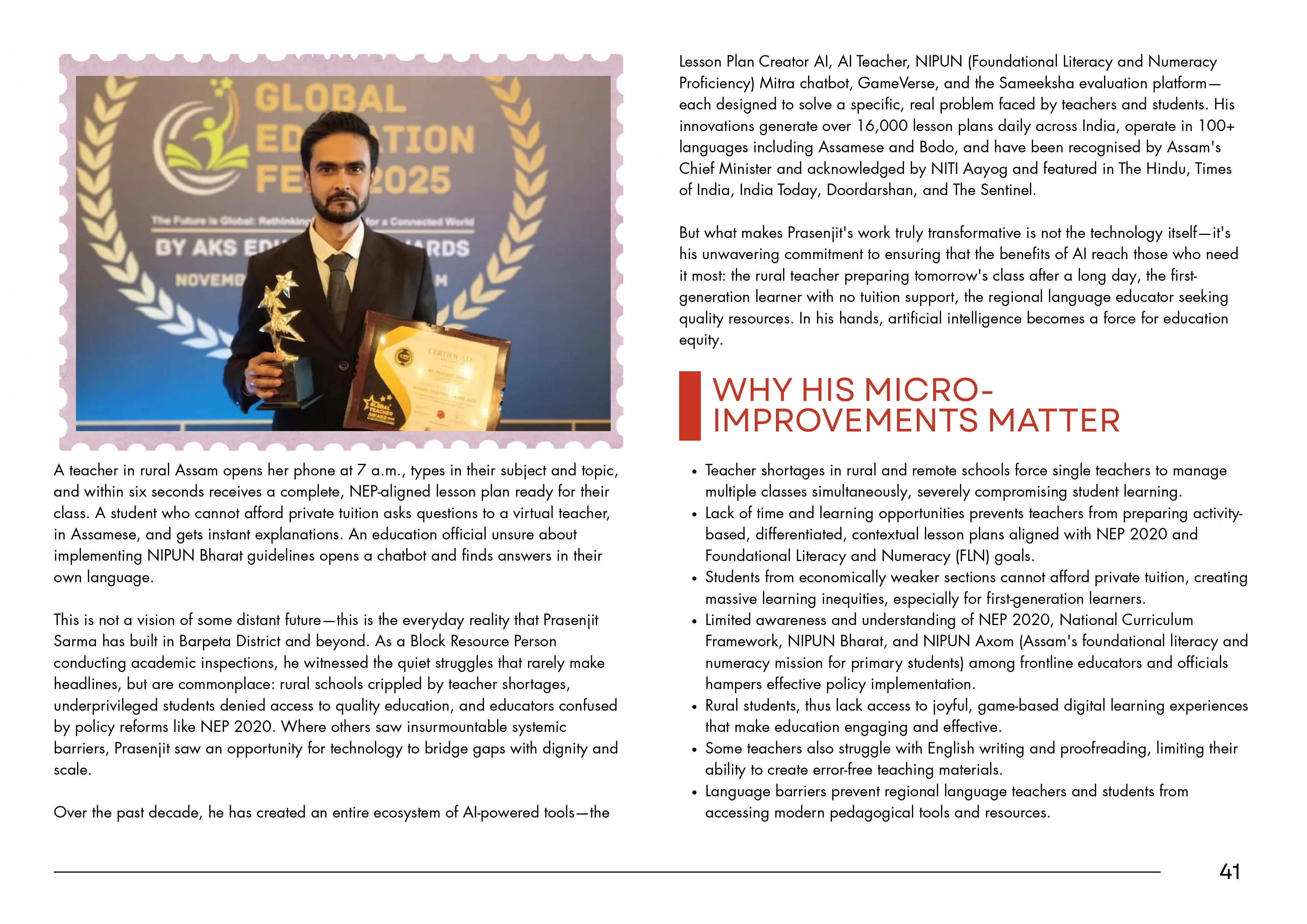 Global Education Fest 2025 — Why His Micro-Improvements Matter